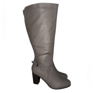 Journee Women’s Gray Wide Calf Knee-High Boots - Size 8.5 WC
